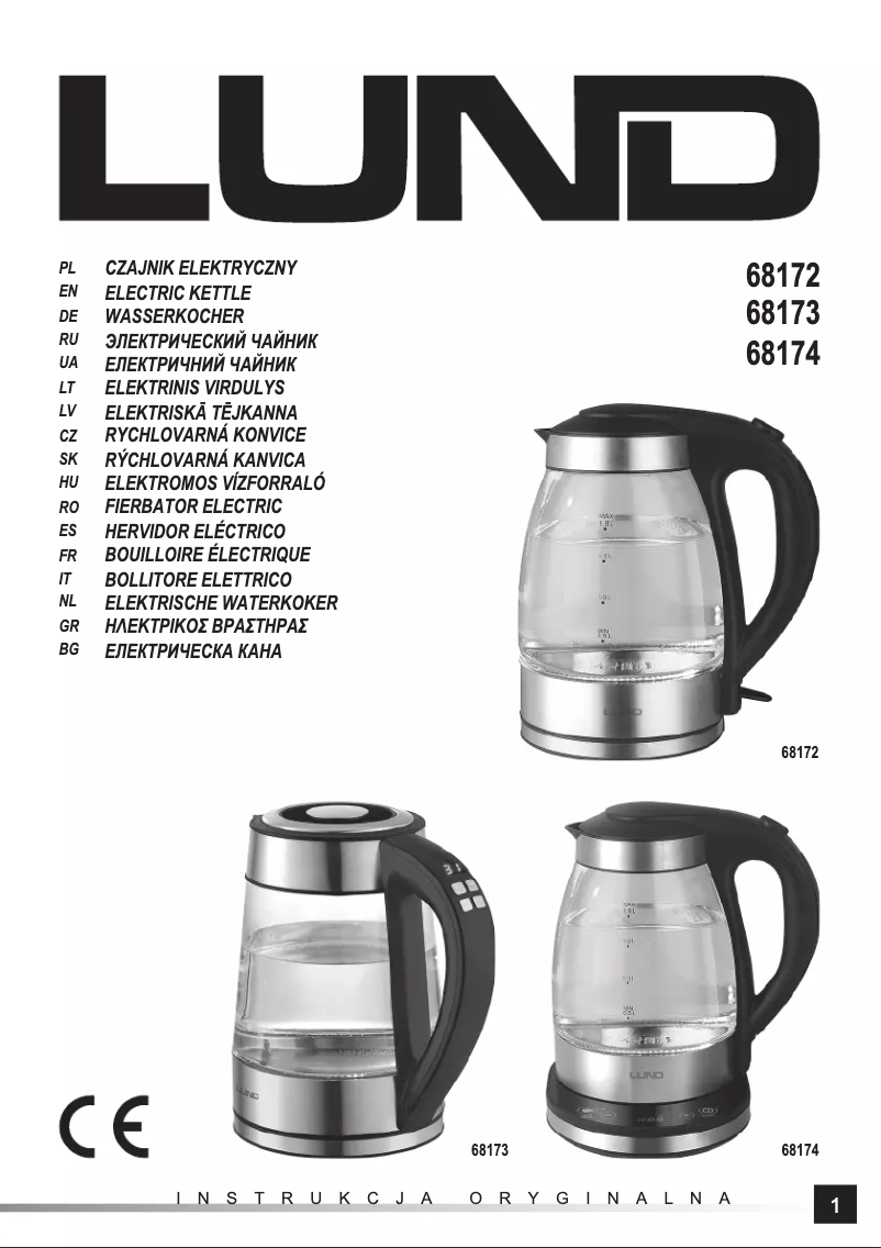 Page 1 de la notice Manuel utilisateur Lund 68173