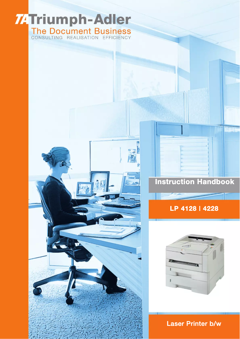 Page 1 de la notice Manuel utilisateur Triumph-Adler LP 4228