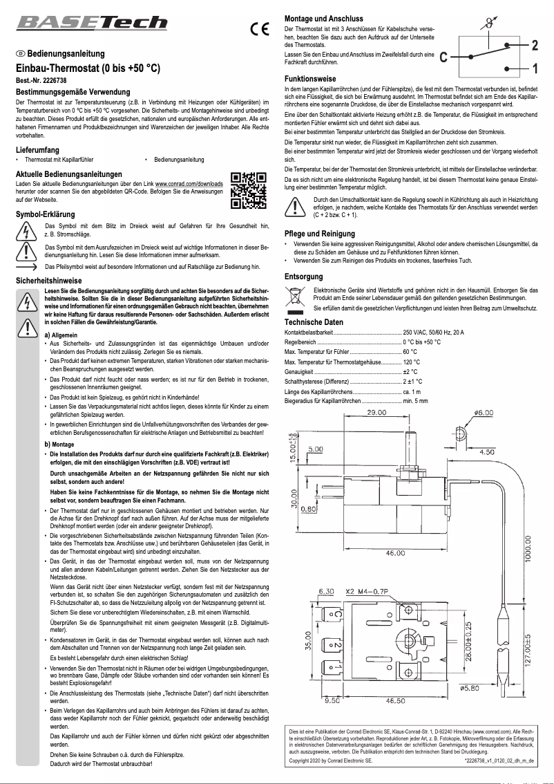 Page n°1 - Manuel utilisateur BaseTech BT-2226738