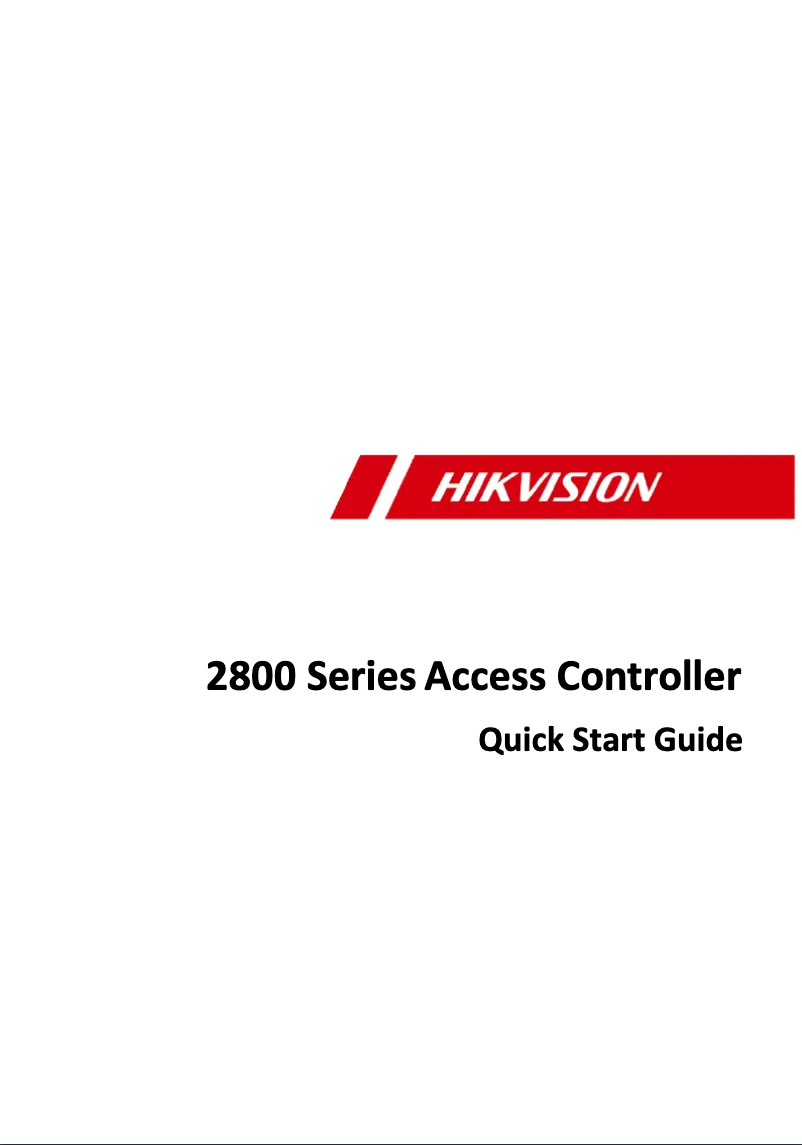 Página 1 del manual Guía de inicio rápido Hikvision DS-K2801