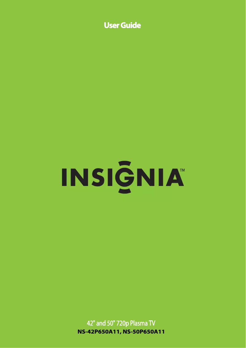 Page 1 de la notice Manuel utilisateur Insignia NS-42P650A11