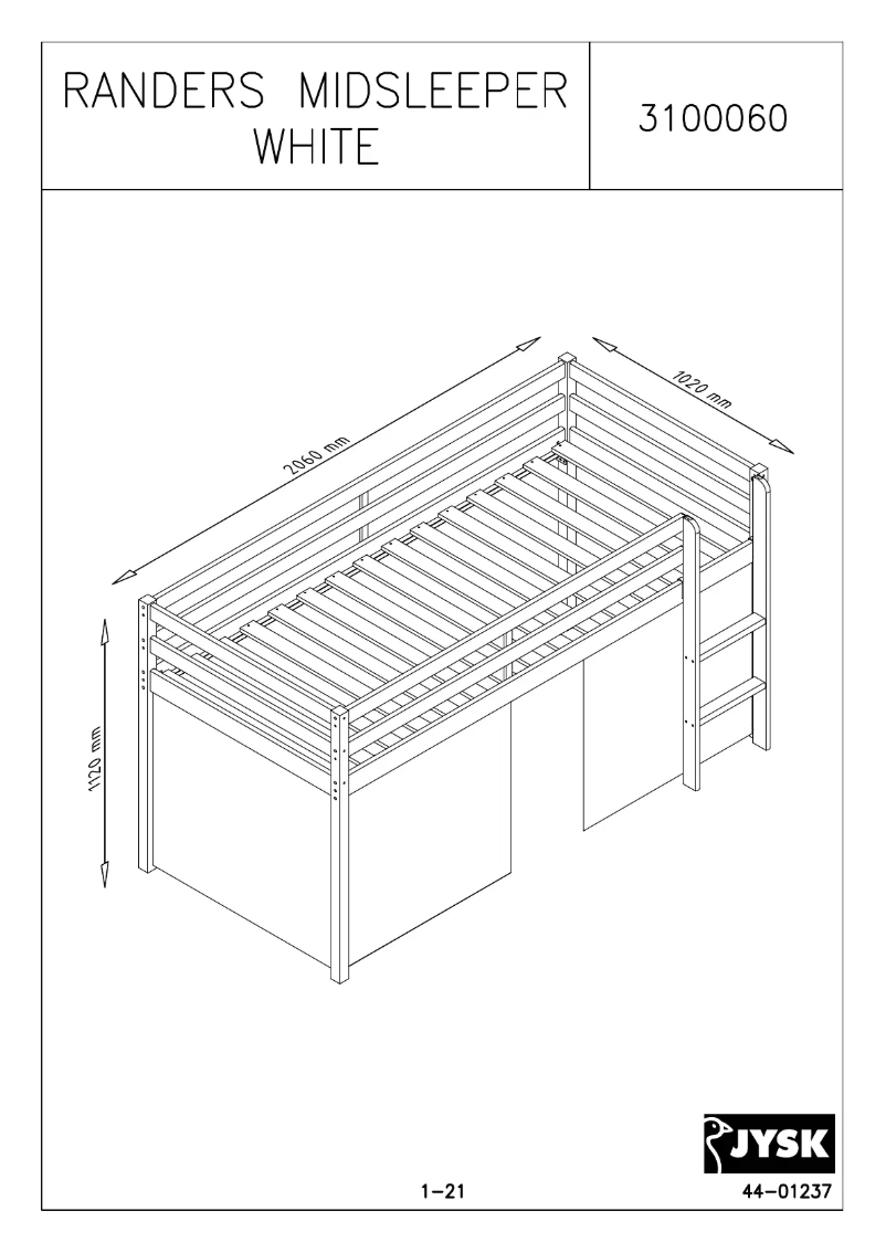 Page n°1 - Manuel utilisateur JYSK Randers