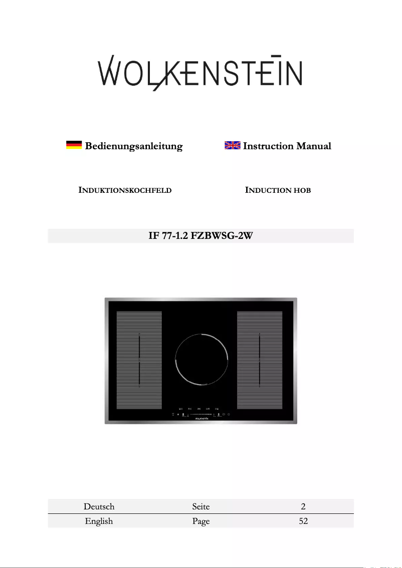Page n°1 - Manuel utilisateur Wolkenstein IF77-1.2FZBWSG-2W