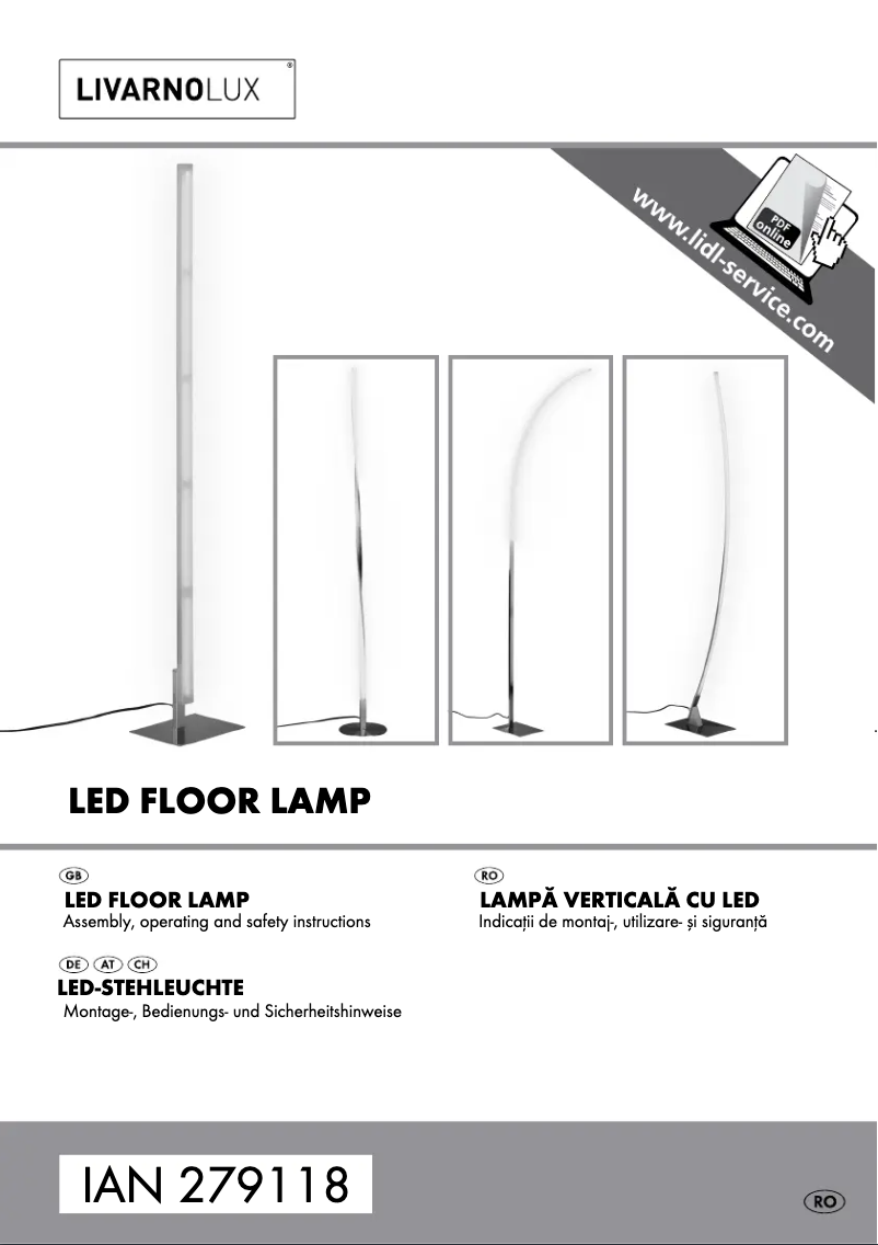 Page 1 de la notice Manuel utilisateur Livarno Lux IAN 279118