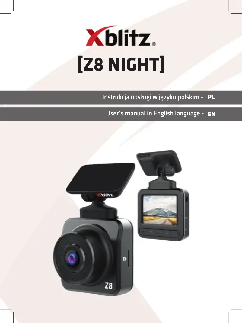 Page 1 de la notice Manuel utilisateur Xblitz Z8 Night