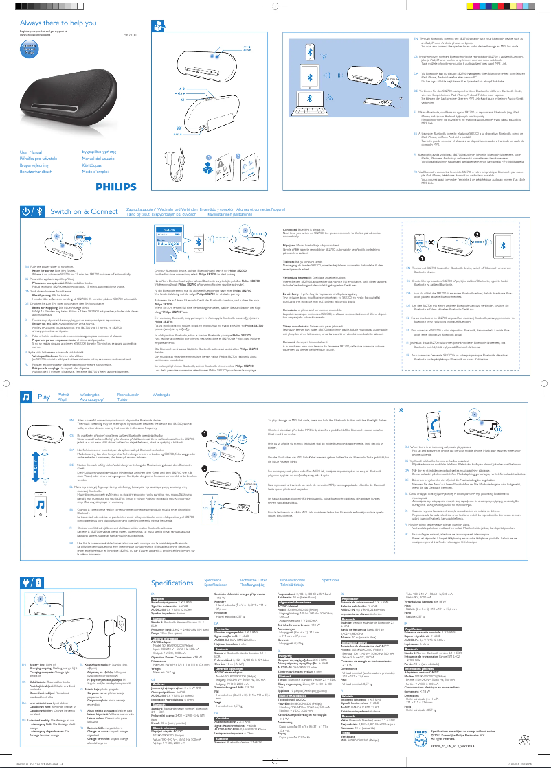 Page n°1 - Mode d'emploi Philips SB2700G