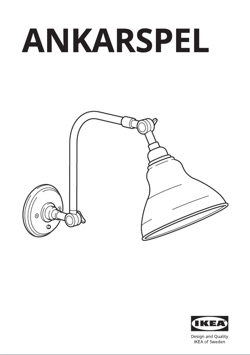Page 1 de la notice Manuel utilisateur Ikea ANKARSPEL 104.943.55