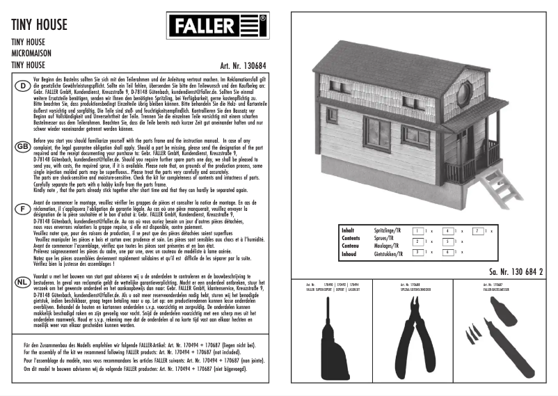 Page n°1 - Manuel utilisateur Faller 130684
