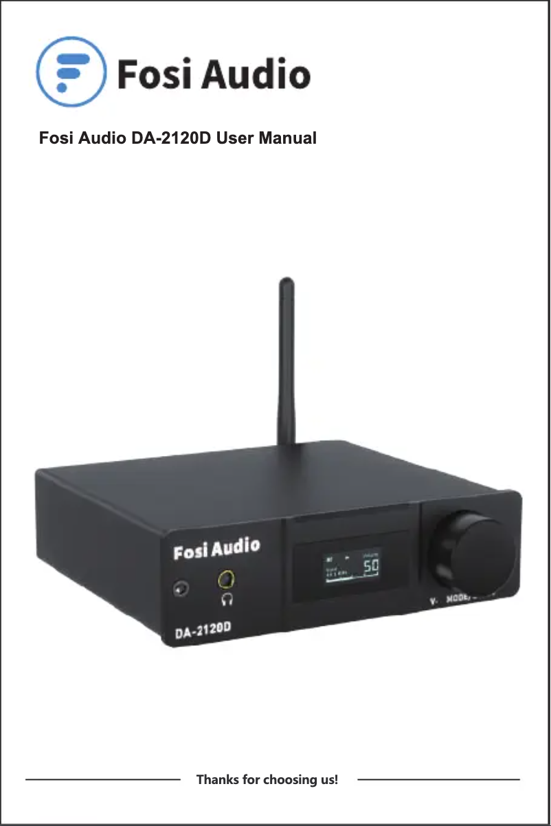 Page n°1 - Manuel utilisateur Fosi Audio DA-2120D