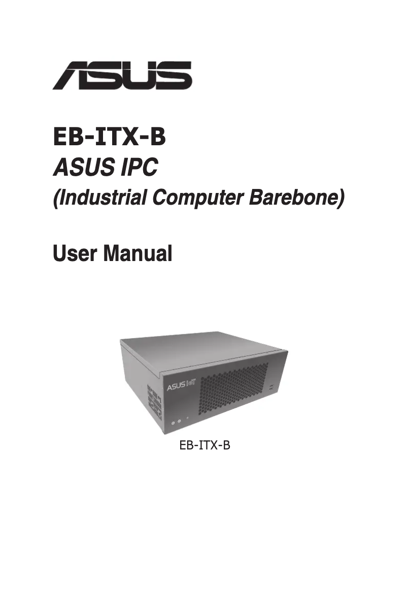 Page 1 de la notice Manuel utilisateur Asus EB-ITX-B