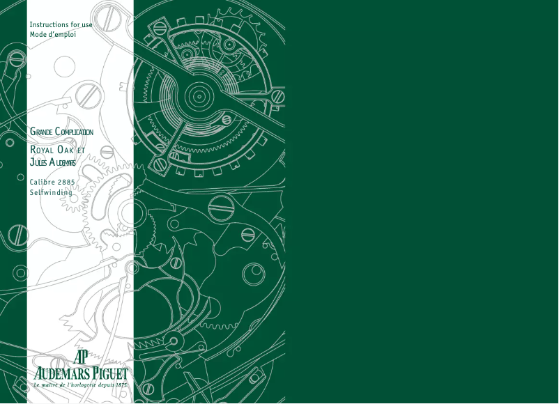 Image de la première page du manuel de l'appareil Royal Oak 26065IS.OO.D002CR.01