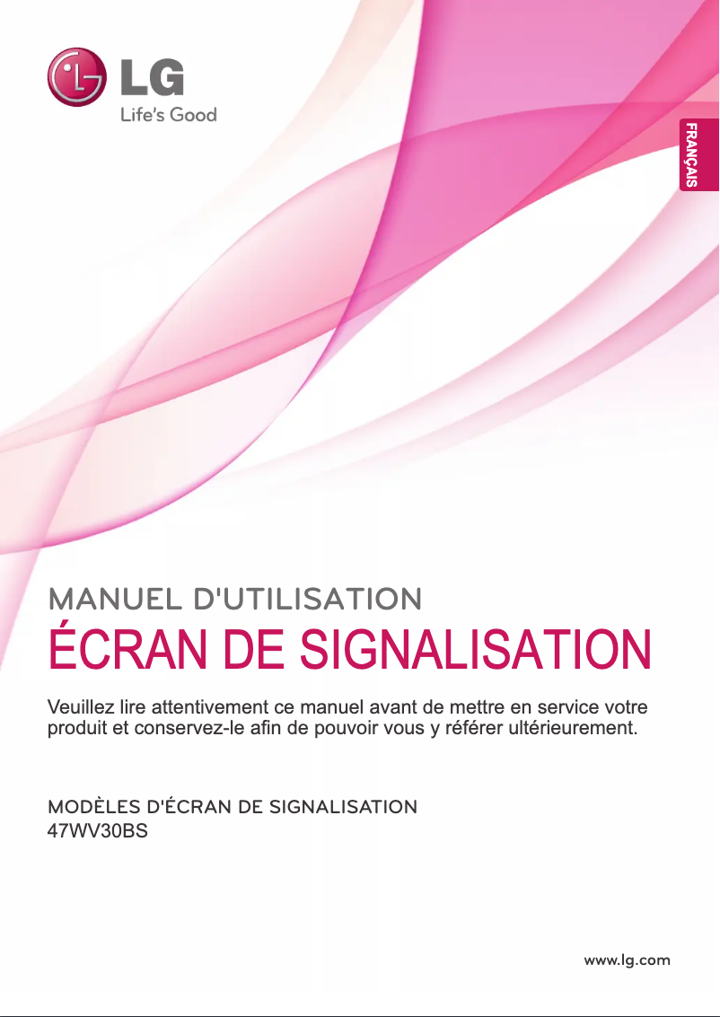 Page n°1 - Manuel utilisateur LG 47WV30BS-B