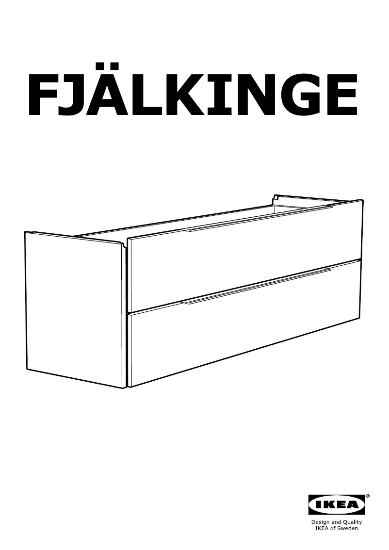 Page 1 de la notice Manuel utilisateur Ikea FJÄLKINGE 102.216.85