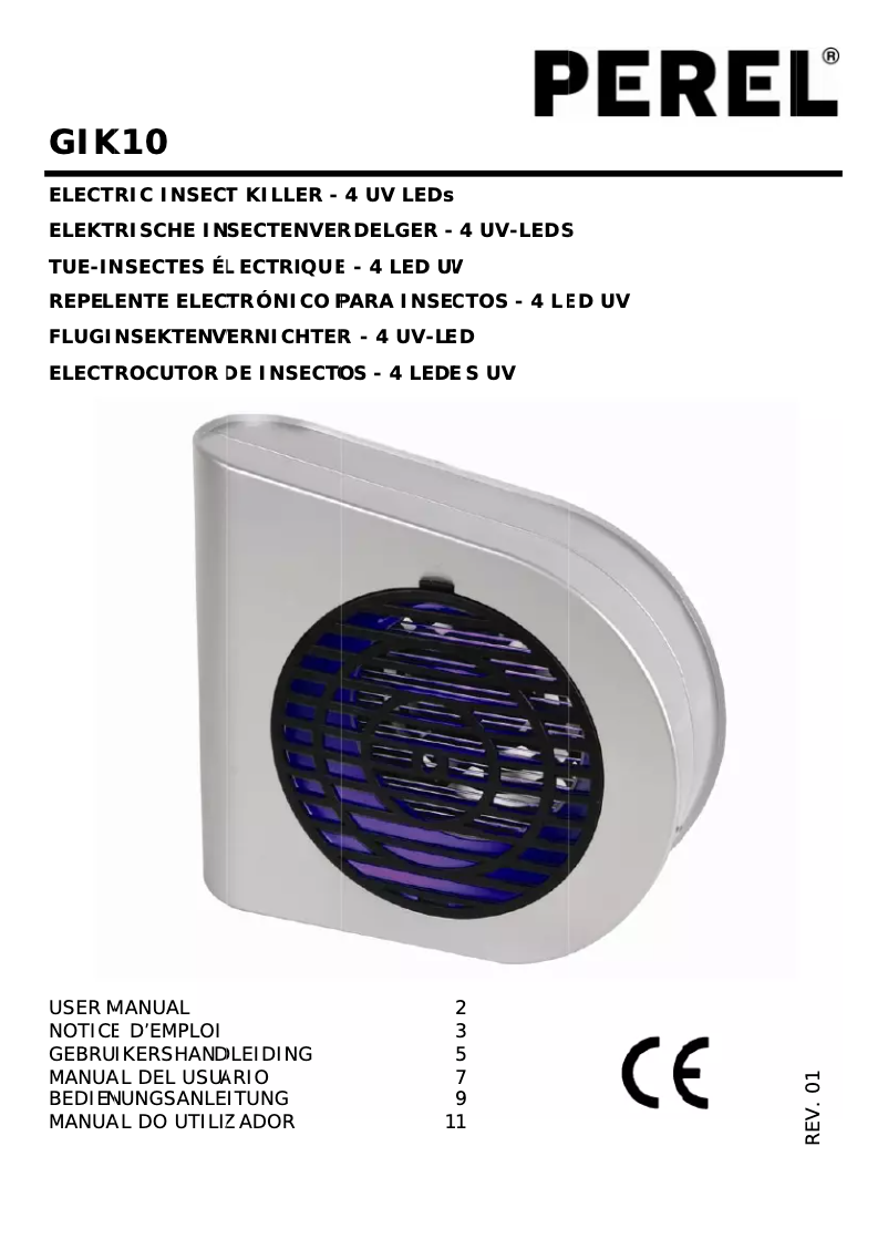 Página 1 del manual Manual de usuario Perel GIK10