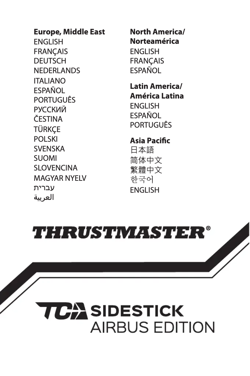 Página 1 del manual Manual de usuario Thrustmaster TCA Sidestick Airbus Edition