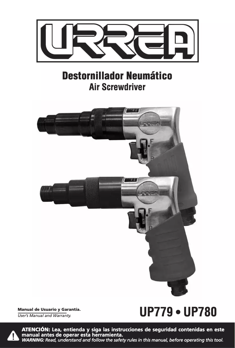 Page 1 de la notice Manuel utilisateur Urrea UP779