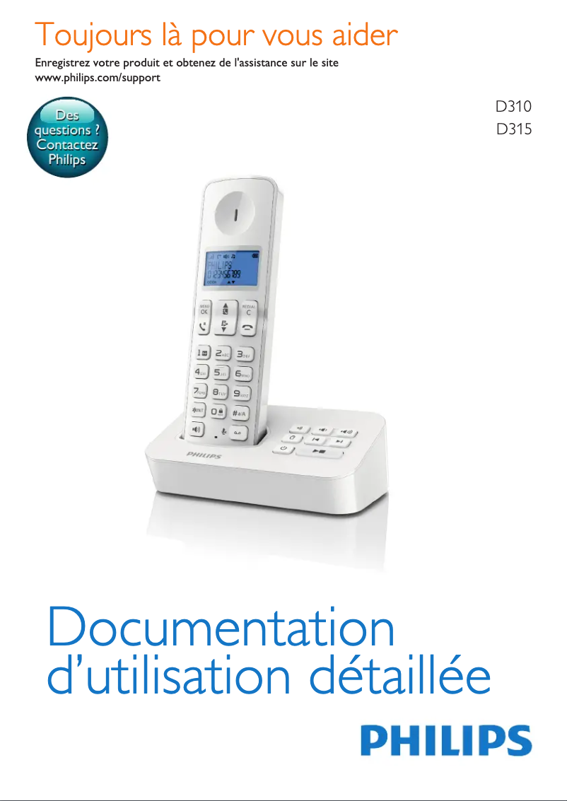 Page n°1 - Manuel utilisateur Philips D315