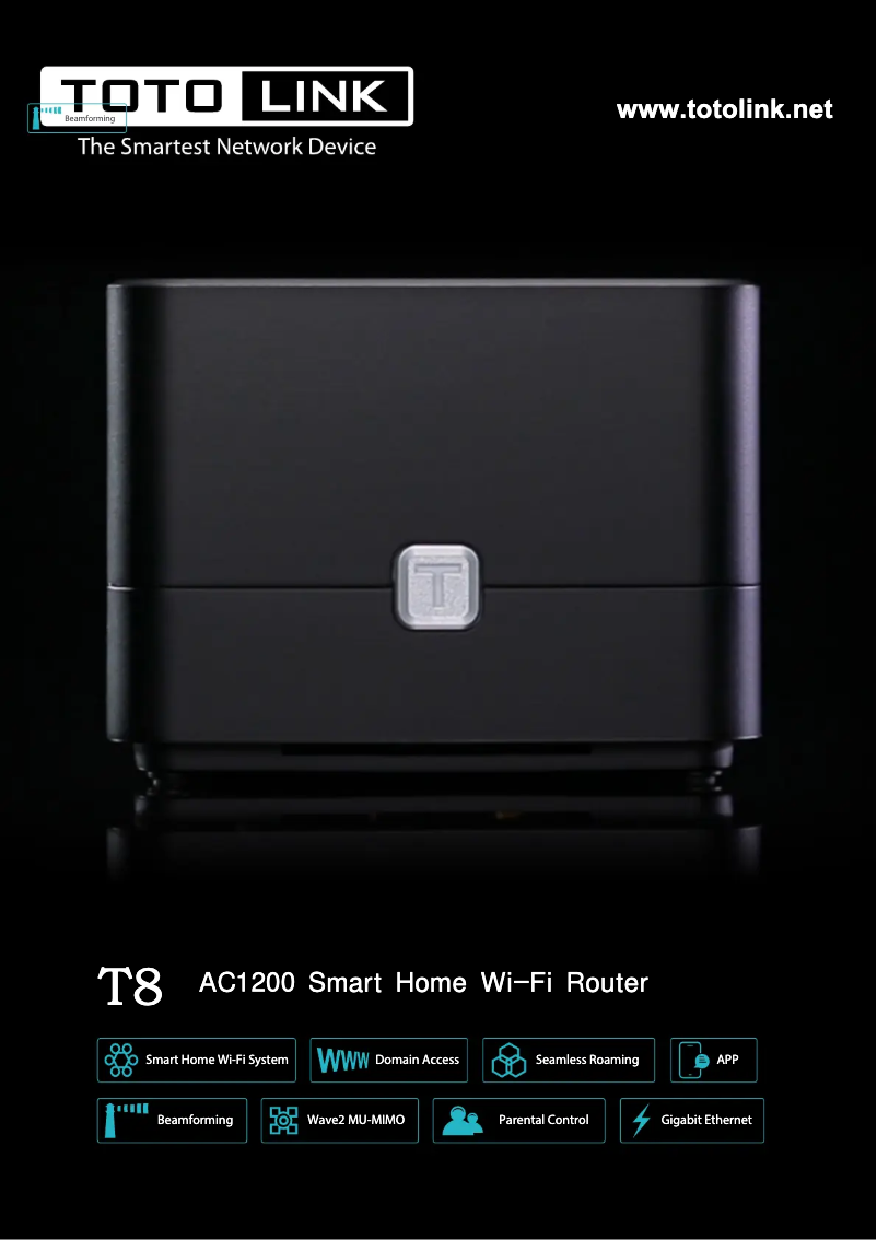 Page 1 de la notice Manuel utilisateur Totolink T8