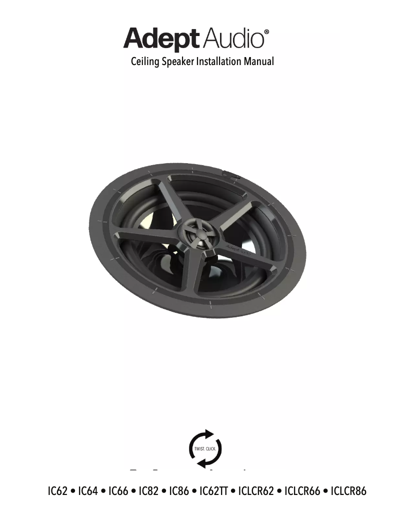 Page 1 de la notice Manuel utilisateur Adept Audio IC86