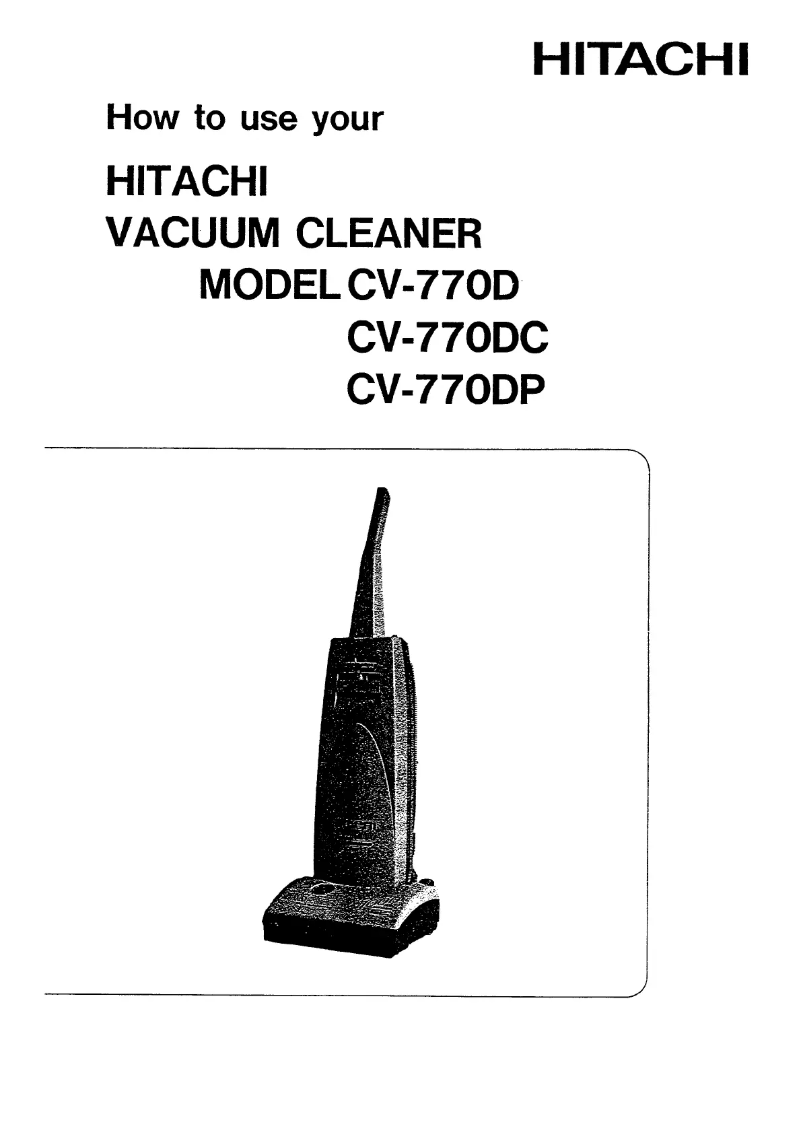 Image de la première page du manuel de l'appareil CV770D