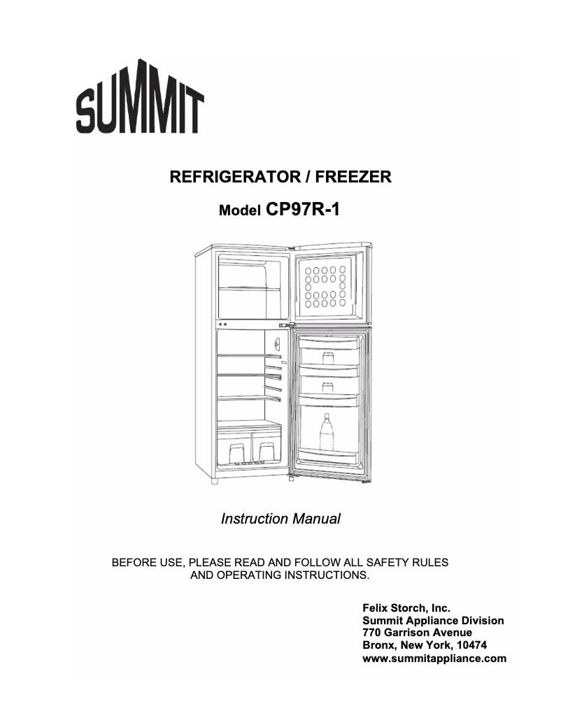 Page 1 de la notice Manuel utilisateur Summit CP97R