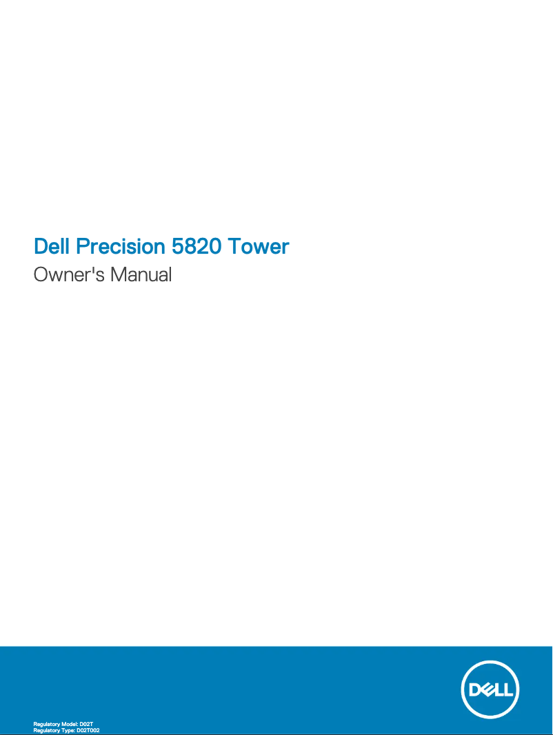 Page 1 de la notice Manuel utilisateur Dell Precision 5820