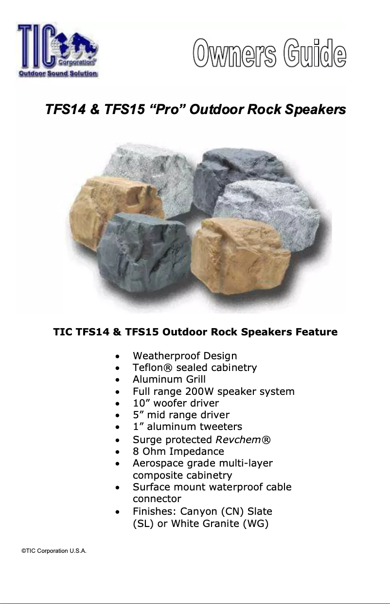 Image de la première page du manuel de l'appareil TFS14SL