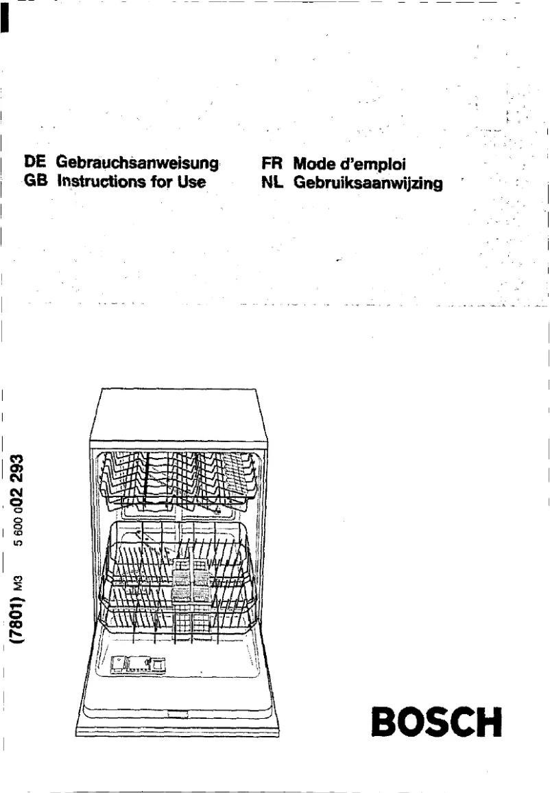Page 1 de la notice Manuel utilisateur Bosch SGS3022
