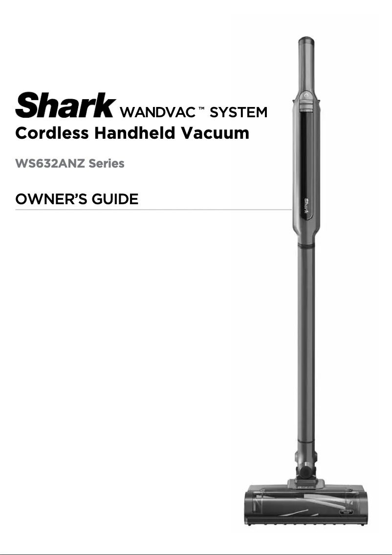 Page 1 de la notice Manuel utilisateur Shark Wandvac WS632