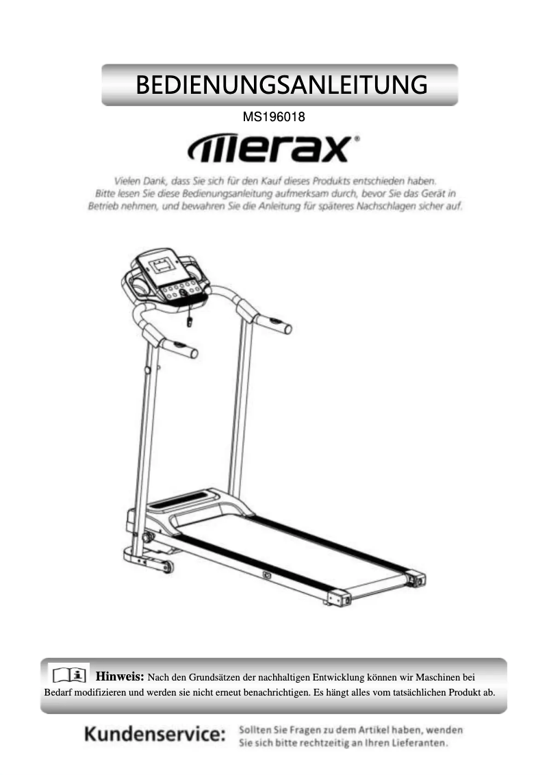 Page n°1 - Manuel utilisateur Merax MS196018