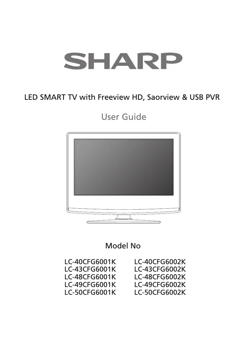 Page n°1 - Manuel utilisateur Sharp LC-50CFG6001K