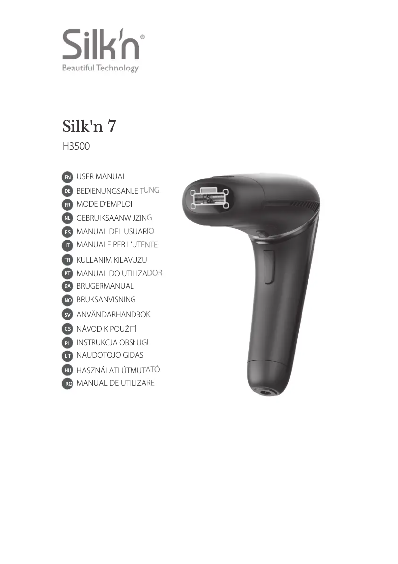 Page n°1 - Manuel utilisateur Silk'n 7