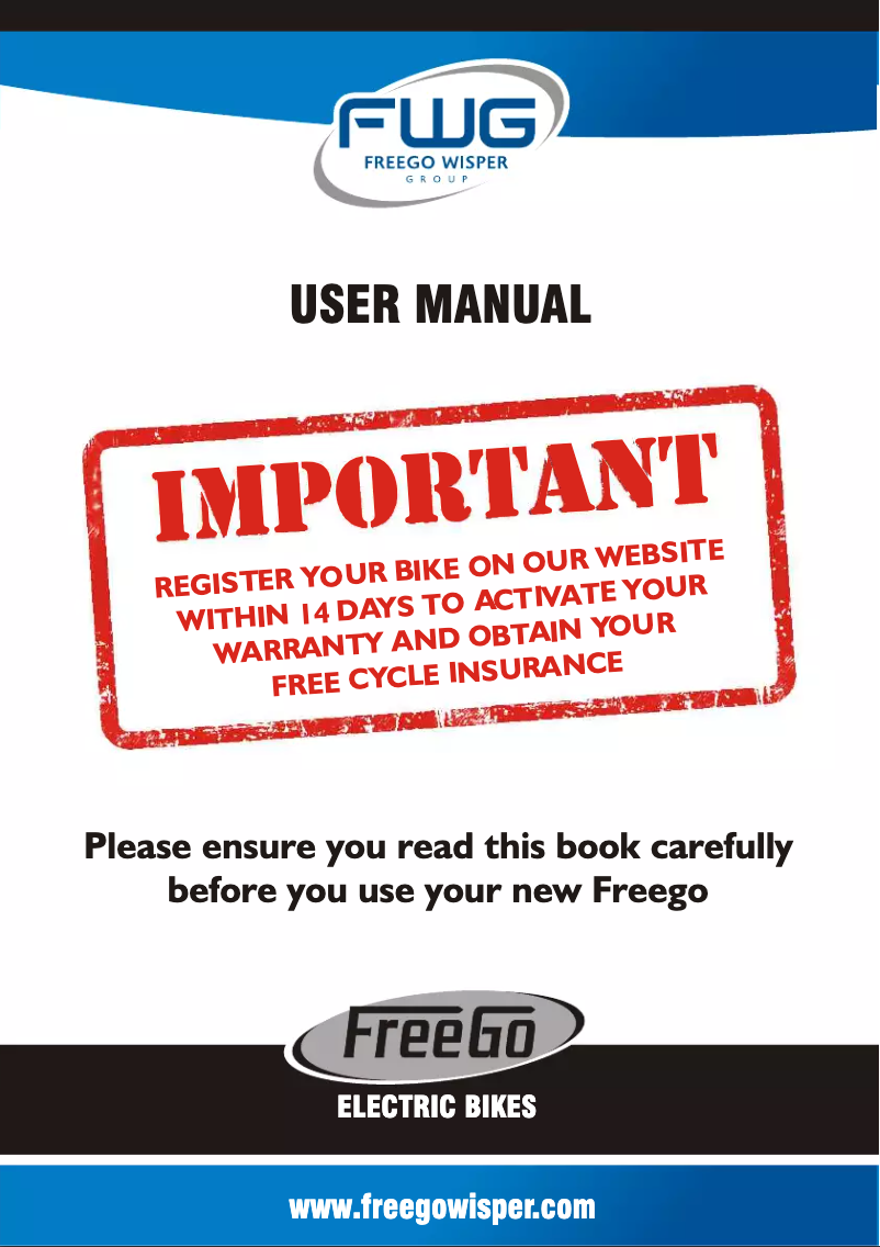 Page n°1 - Manuel utilisateur FreeGo Regency