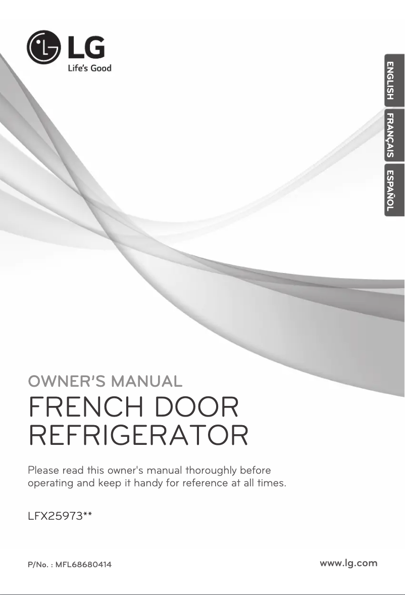 Image de la première page du manuel de l'appareil LFX25973SW