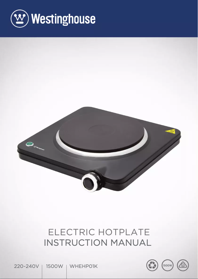 Page n°1 - Manuel utilisateur Westinghouse WHEHP01K