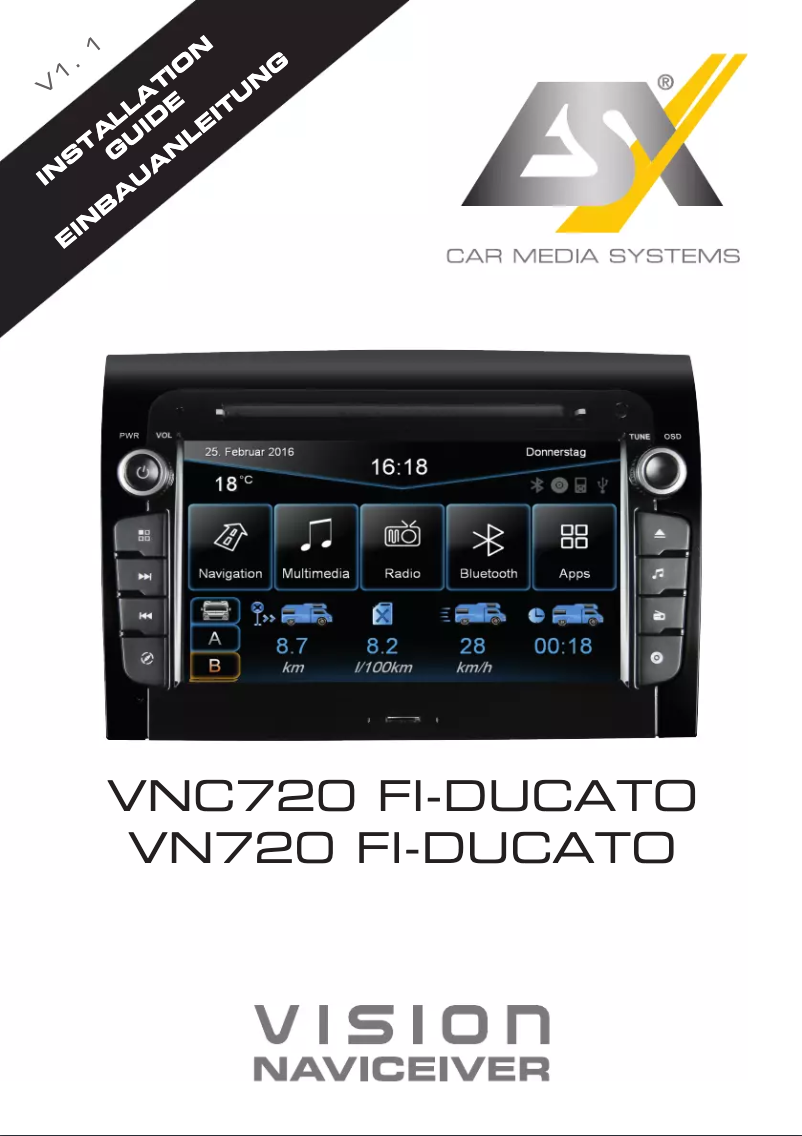 Página 1 del manual Manual de usuario ESX VNC720-FI-DUCATO