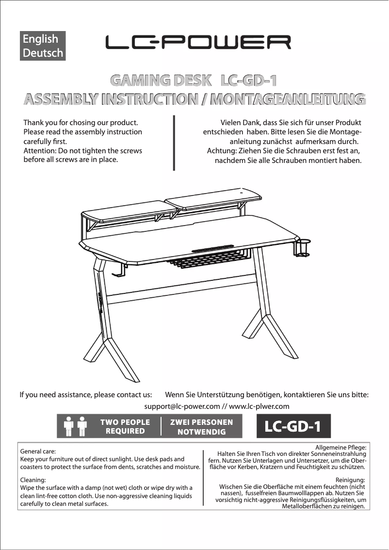 Page 1 de la notice Manuel utilisateur LC-Power LC-GD-1W