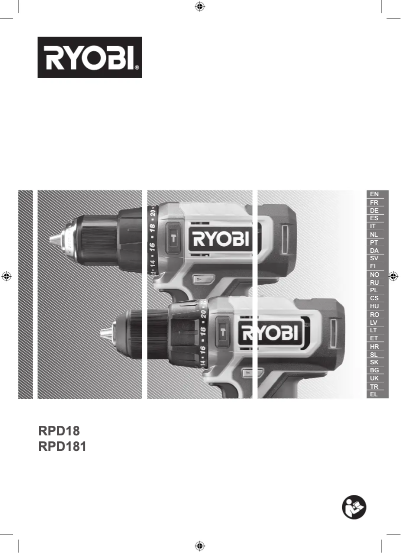 Page 1 de la notice Manuel utilisateur RYOBI One+ RPD18