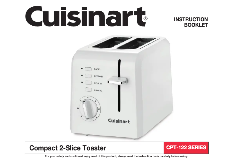 Page n°1 - Manuel utilisateur Cuisinart CPT-122