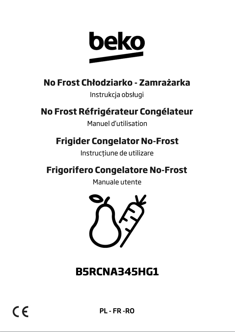 Image de la première page du manuel de l'appareil B5RCNA345HG1