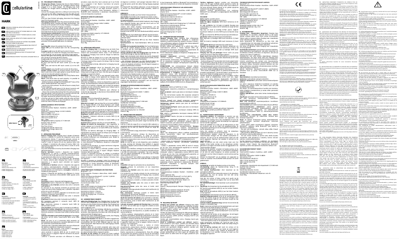 Page 1 de la notice Manuel utilisateur Cellular Line Hark