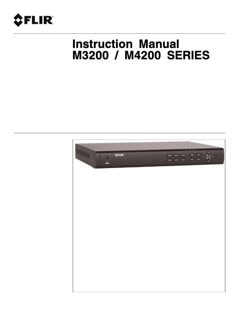 Page n°1 - Manuel utilisateur FLIR M3204E2