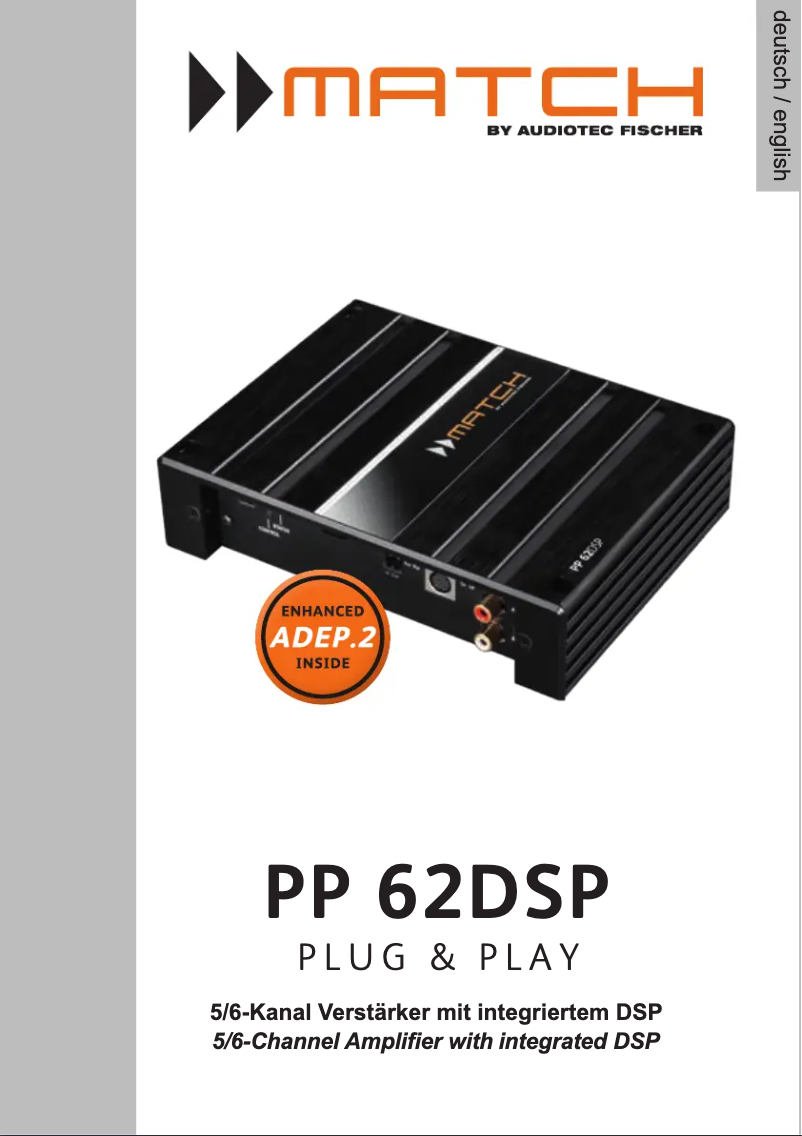 Page 1 de la notice Manuel utilisateur Match PP 62DSP