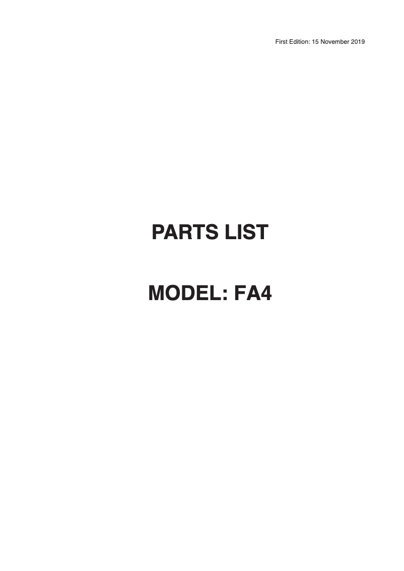 Image de la première page du manuel de l'appareil FA4