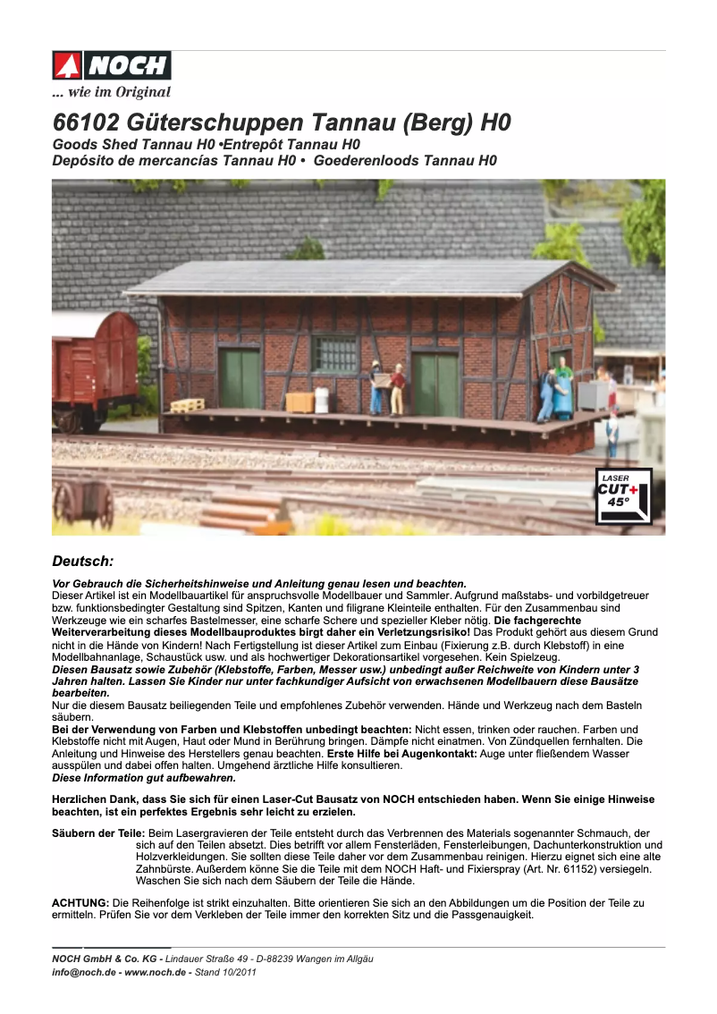 Page 1 de la notice Manuel utilisateur NOCH 66102