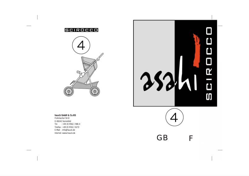 Page 1 de la notice Manuel utilisateur Hauck Asahi Scirocco 4