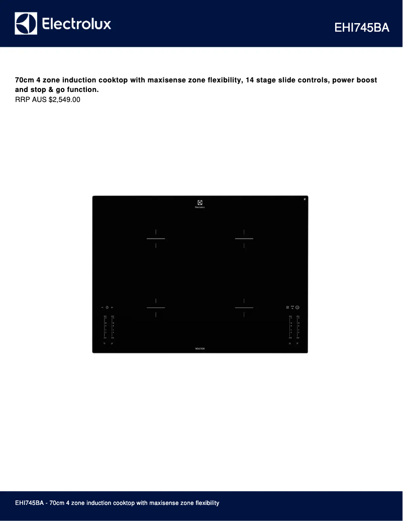 Image de la première page du manuel de l'appareil EHI745BA