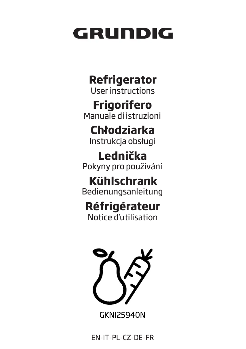 Image de la première page du manuel de l'appareil GKNI 25940 N