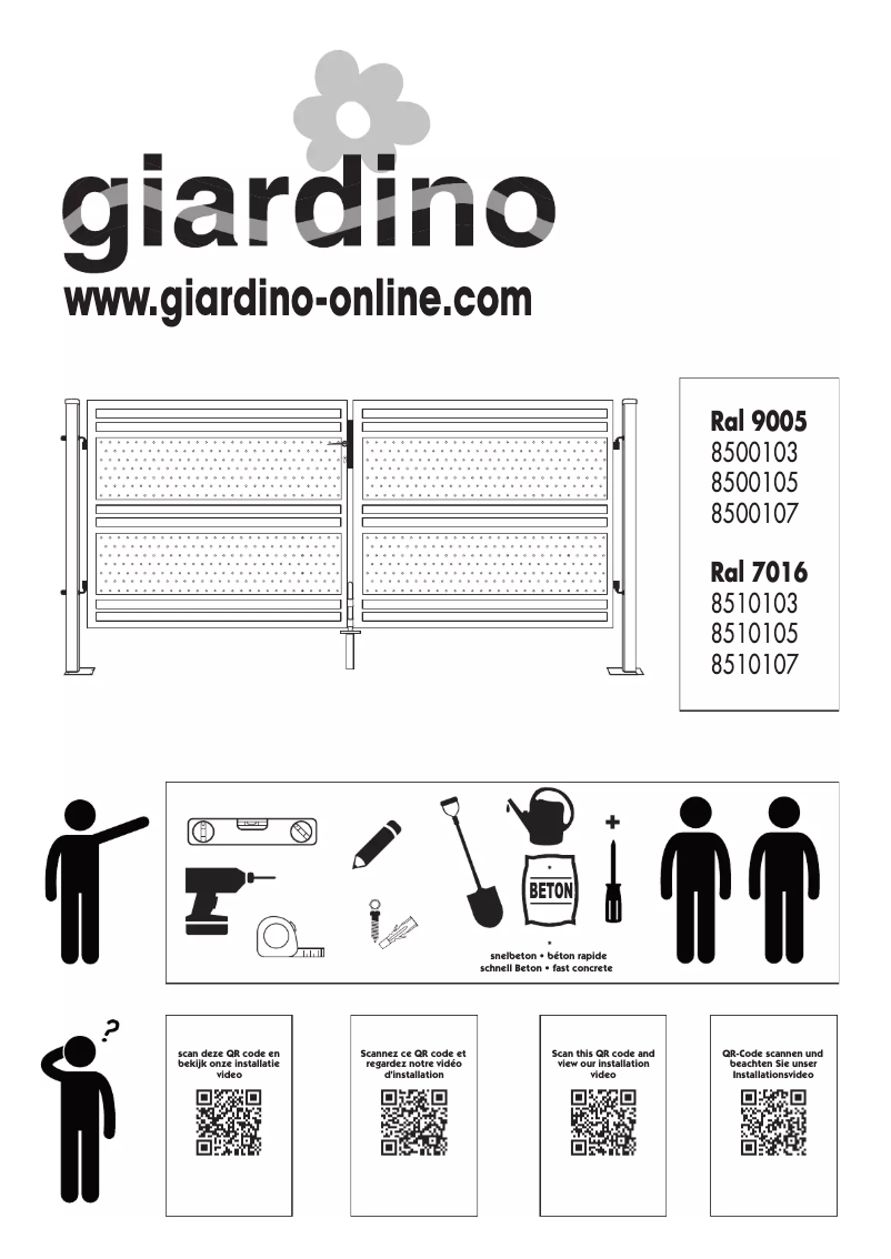 Página 1 del manual Manual de usuario Giardino 8500105