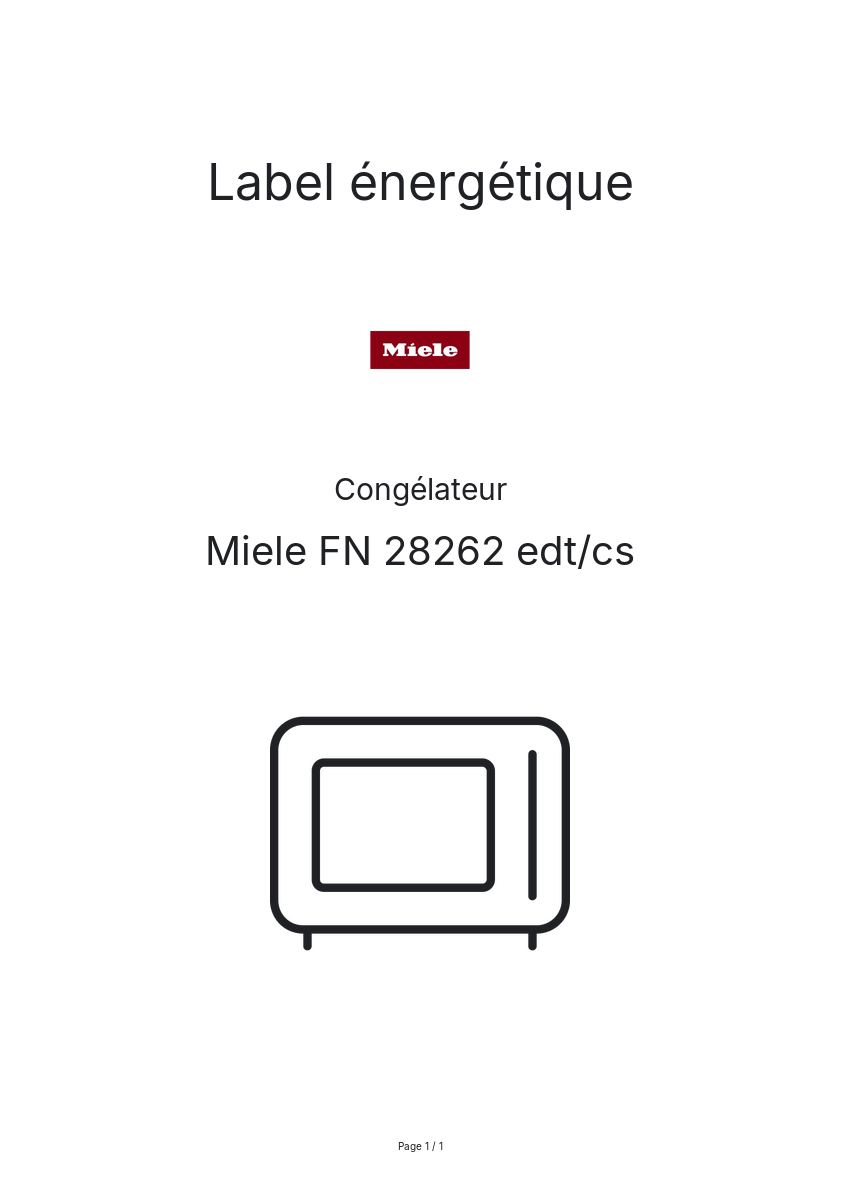 Image de la première page du manuel de l'appareil FN 28262 edt/cs